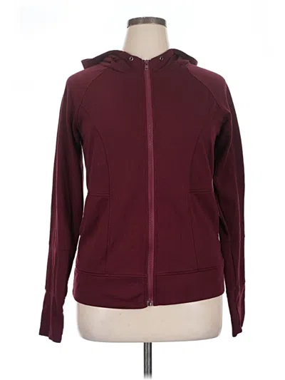 Pre-owned Marika Zip Up Hoodie In Burgundy