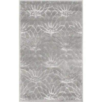 Marilyn Monroe Glitzy Geometric Gray/ivory Area Rug