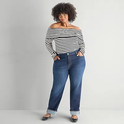 Marilyn Monroe Womens Plus Highest Rise Jean In Blue