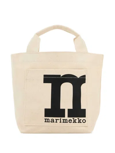 Marimekko Canvas Tote Bag In 中性色