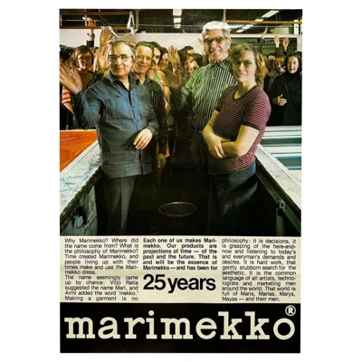 Pre-owned Marimekko 1970s 25th Anniversary  Poster In Black