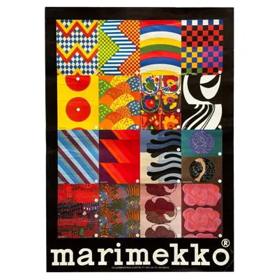 Pre-owned Marimekko 1980s  Designs Promotional Poster In Black