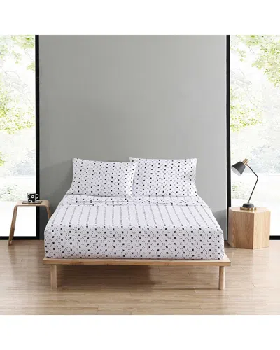 Marimekko 200 Thread Count Kukkaketo Percale Sheet Set In Black