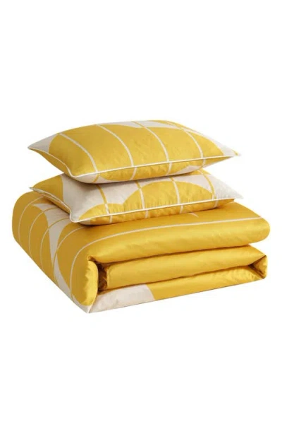 Marimekko 300 Thread Count Unikko Duvet Cover & Shams Set In Yellow