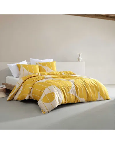Marimekko 300 Thread Count Vesi Unikko Sateen Duvet Cover Set In Yellow