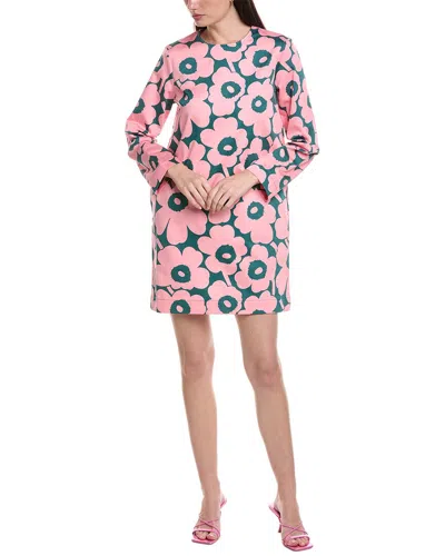 Marimekko Ae Kangeta Unikko Mini Dress In Pink