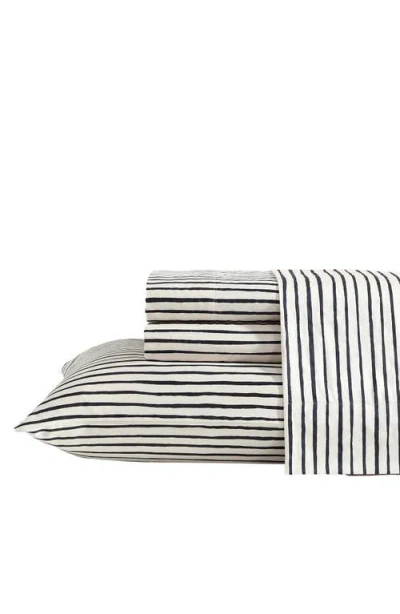 Marimekko Ajo 200 Thread Count Cotton Sheet Set In White
