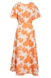 Marimekko Anatomia Linen Dress In Rose Orange