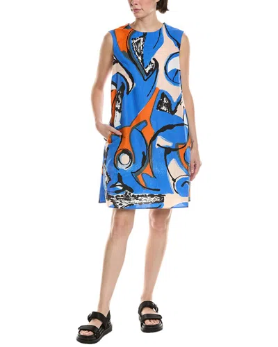 MARIMEKKO MARIMEKKO ANEMONET ELDFAMN LINEN-BLEND SHIFT DRESS