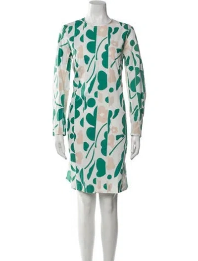 Pre-owned Marimekko Animal Print Knee-length Dress In Green