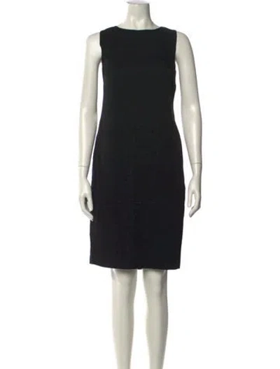 Pre-owned Marimekko Bateau Neckline Knee-length Dress In Black