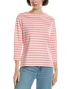 Marimekko Boatneck Slim T-shirt In Pink