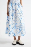 Marimekko Buklee Baluns Cotton Skirt In White