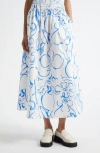 Marimekko Buklee Baluns Cotton Skirt In White