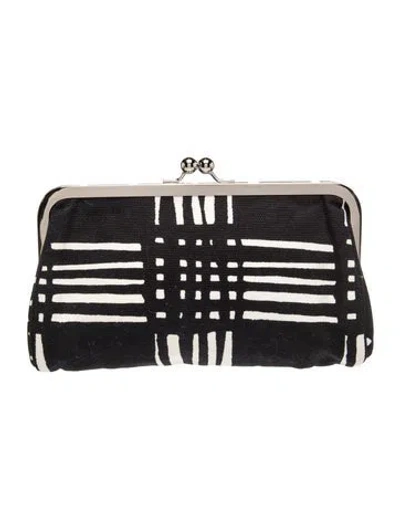 Pre-owned Marimekko Canvas Clutch In Black