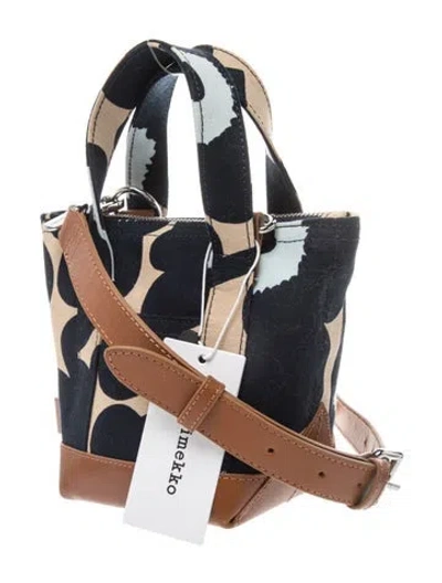 Pre-owned Marimekko Canvas Crossbody Bag In Blue