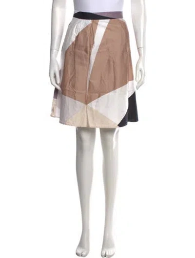 Pre-owned Marimekko Colorblock Pattern Mini Skirt In Neutrals