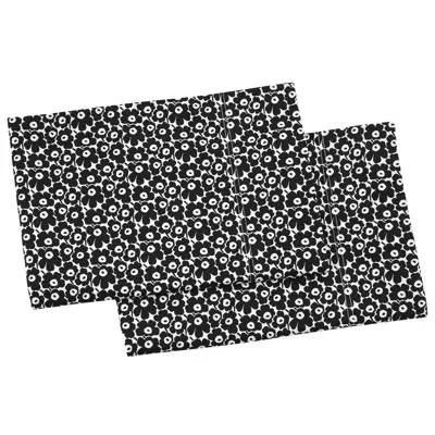 Marimekko Cotton Percale Printed Pillowcase Sets In Black