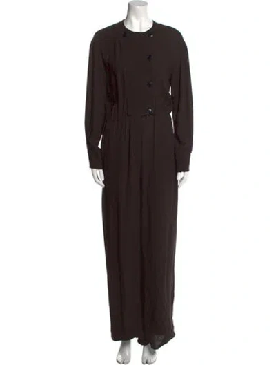 Pre-owned Marimekko Crew Neck Jumpsuit In Brown