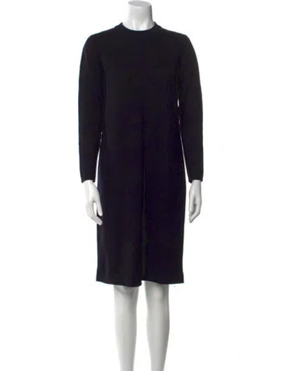 Pre-owned Marimekko Crew Neck Knee-length Dress In Black