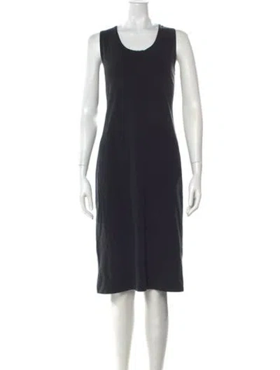 Pre-owned Marimekko Crew Neck Knee-length Dress In Black