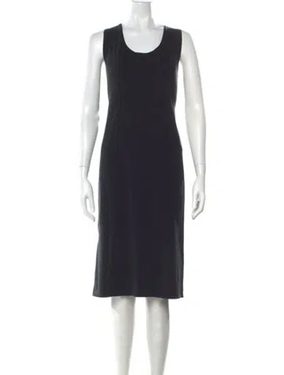 Pre-owned Marimekko Crew Neck Knee-length Dress In Black