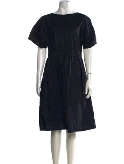 Pre-owned Marimekko Crew Neck Knee-length Dress In Black