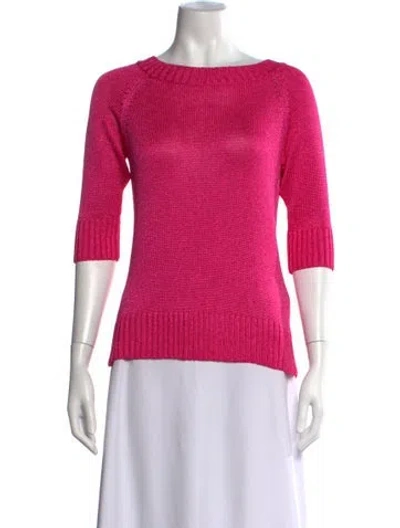 Pre-owned Marimekko Crew Neck Sweater In Pink