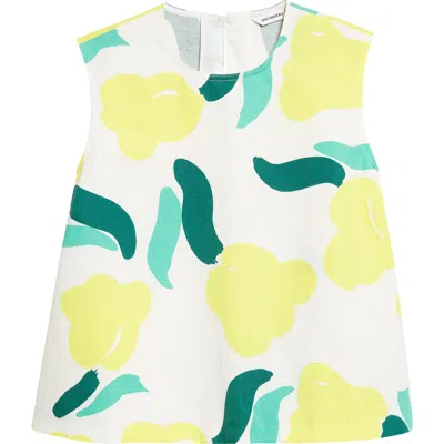 Marimekko Erilasia Lemmitty Floral Cotton & Linen Top In Multi