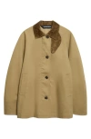 Marimekko Essee Solid Cotton Coat In Brown