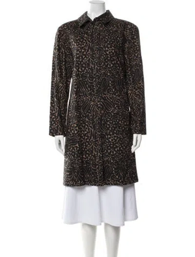 Pre-owned Marimekko Floral Print Jacket In Black