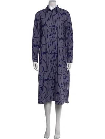 Pre-owned Marimekko Floral Print Midi Length Dress In Multicolor