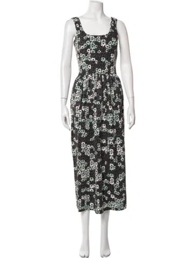 Pre-owned Marimekko Floral Print Midi Length Dress In Multicolor