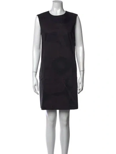 Pre-owned Marimekko Floral Print Mini Dress In Black