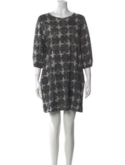 Pre-owned Marimekko Floral Print Mini Dress In Multi