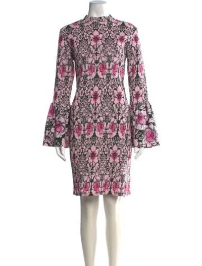 Pre-owned Marimekko Floral Print Mini Dress In Pink
