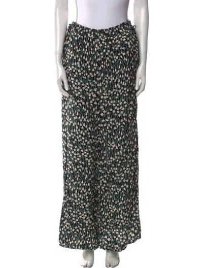 Pre-owned Marimekko Floral Print Wide Leg Pants In Multi