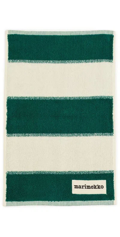 Marimekko Galleria Guest Towel Emerald/melon