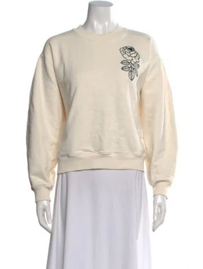 Pre-owned Marimekko Graphic Print Crew Neck Sweatshirt In Neutral