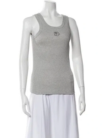 Pre-owned Marimekko Graphic Print Crew Neck Top W/ Tags In Gray