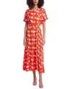 Marimekko Suitsuke Flutter Sleeve Maxi Dress In Multi