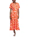 Marimekko Suitsuke Flutter Sleeve Maxi Dress In Multi