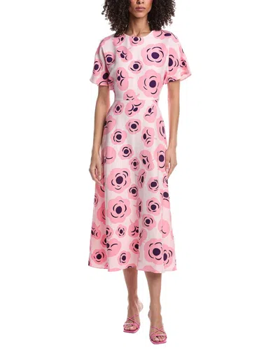 Marimekko Helea Tumma Linen-blend Maxi Dress In Pink