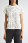 Marimekko Heleys Piirto Unikko Cotton T-shirt In White