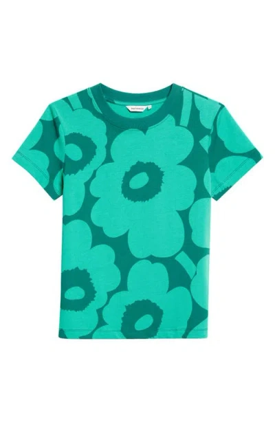 Marimekko Heleys Unikko Cotton T-shirt In Green