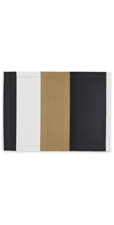 Marimekko Hennika Fabric Placemat Pink/charcoal/sand In Multi