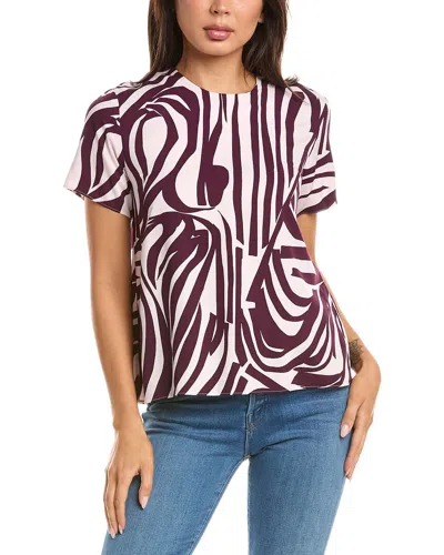 Marimekko Hilja Jokuraita Top In Burgundy