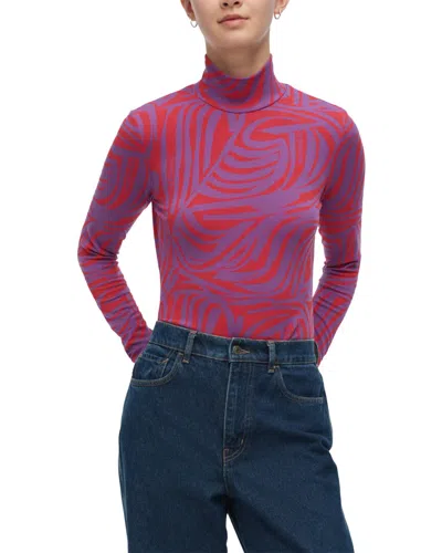 Marimekko Jakala Jokuraita Logo Turtleneck Shirt In Multi