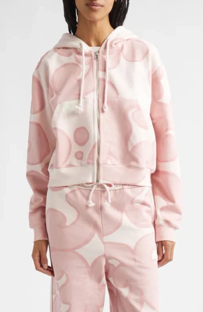 Marimekko Joggi Keidas Kioski French Terry Full Zip Hoodie In Pink