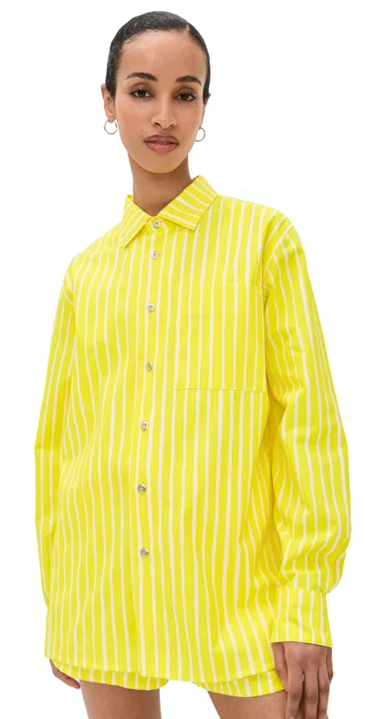 Marimekko Jokapoika Kioski Button Down Shirt Yellow, White